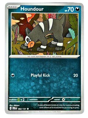 Houndour 062/131 Common Normal Prismatic Evolutions Pokemon Card